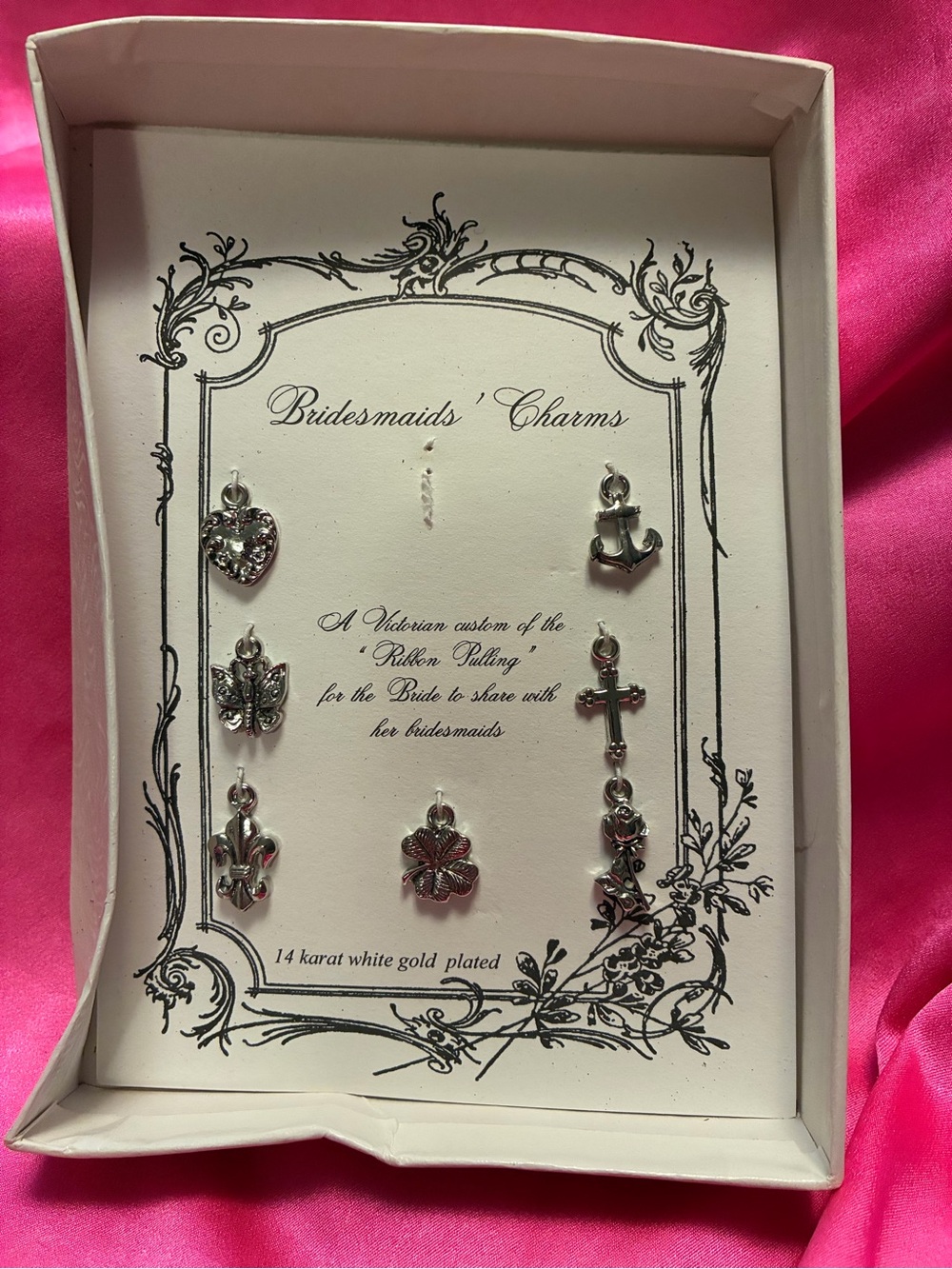 Source Unknown Silver Bridesmaids Charm Set with Multiple Motifs